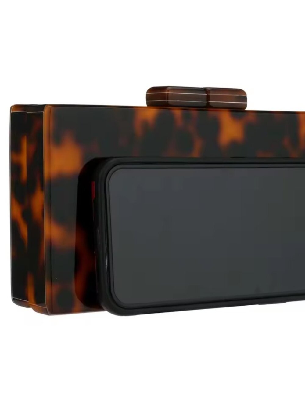 Luxury Leopard Acrylic Box Clutch Purse - Picture 3 of 6